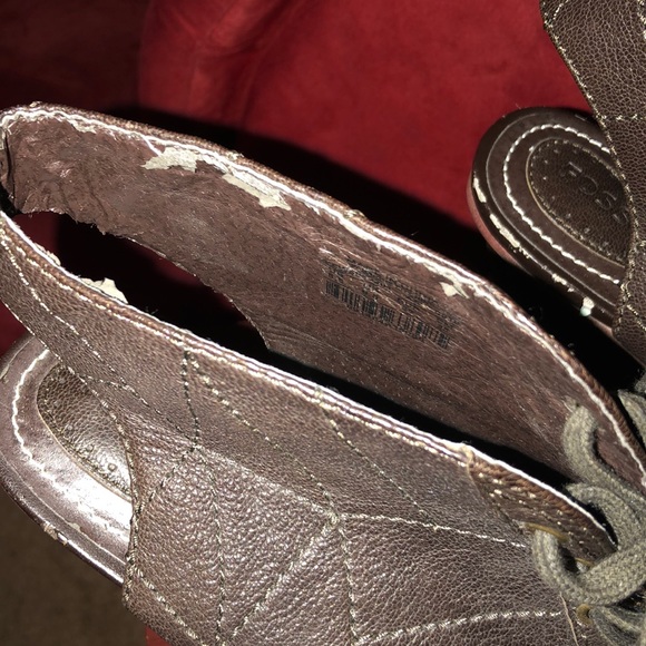 Fossil lace up for peep toe wedges - Picture 5 of 6